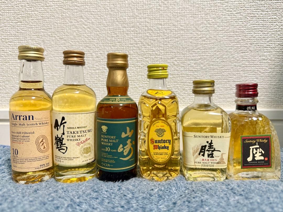 レア】ウイスキー ミニチュアボトルセット 6本