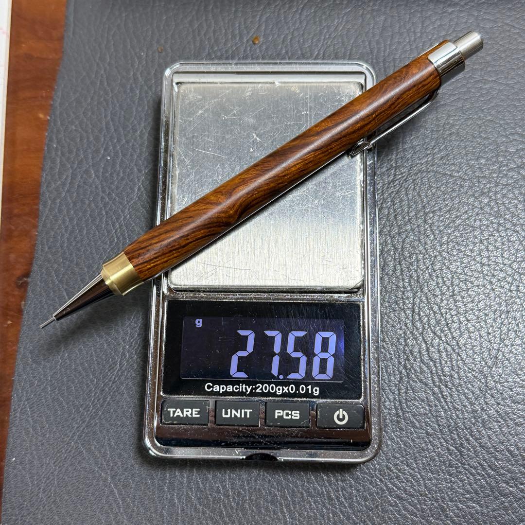 202デザートアイアンウッド　木製シャーペン　最強低重心ダブルR 真鍮