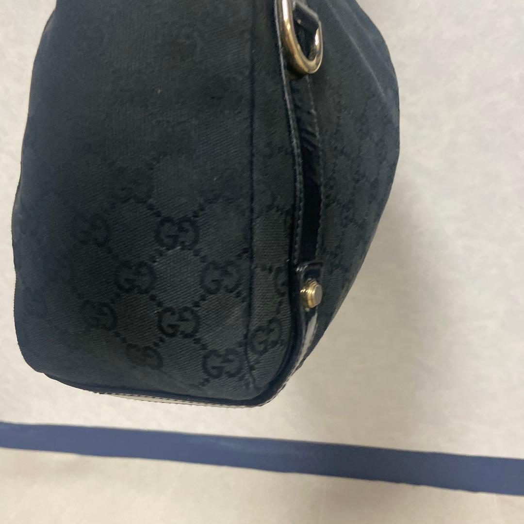 Gucci ♡ショルダーバッグ 黒 キャンバス/レザー♡アビーライン♡