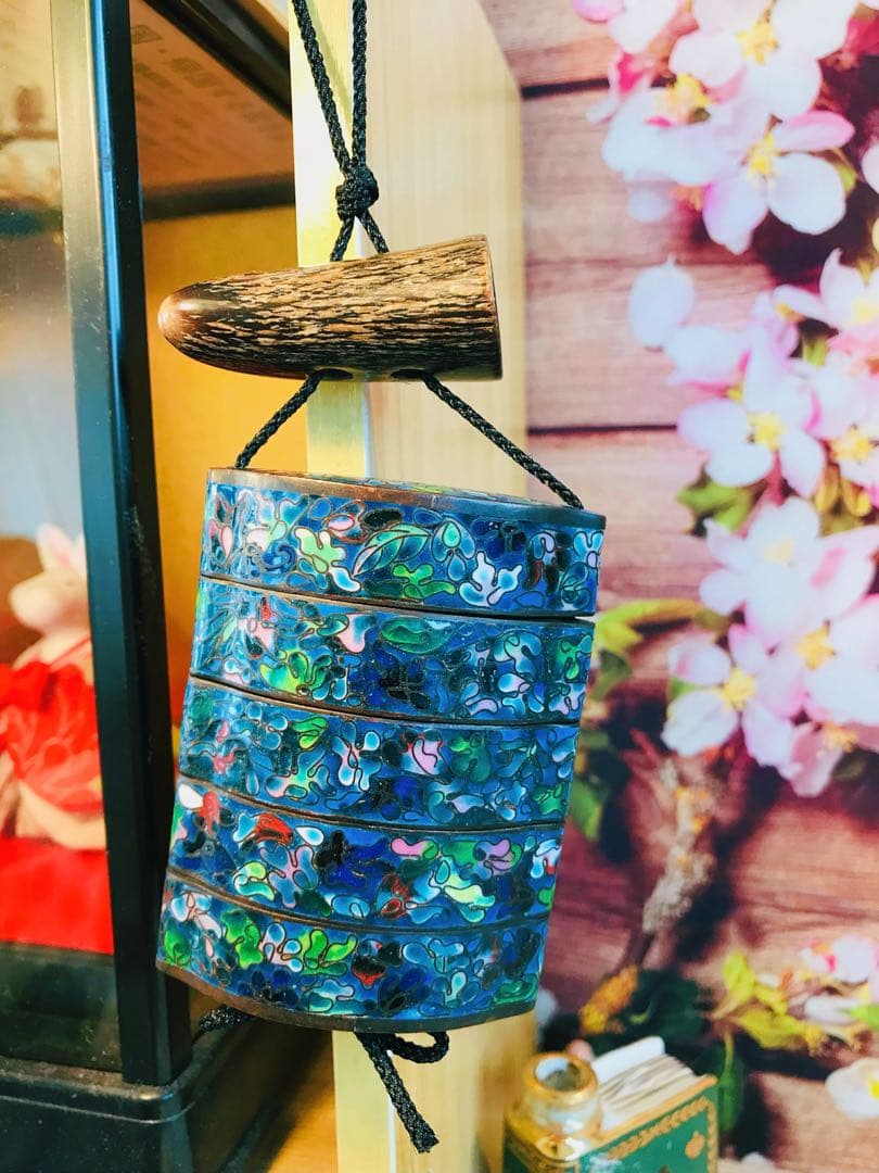 七宝焼 印籠　小物入　根付け