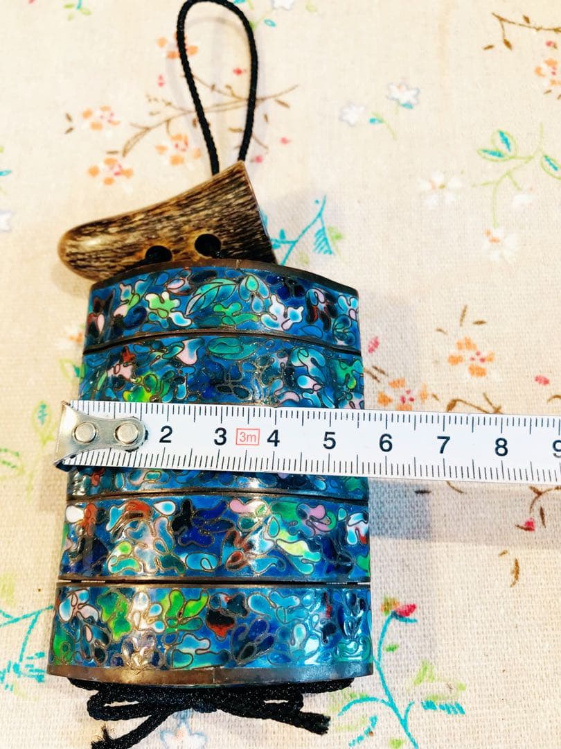 七宝焼 印籠　小物入　根付け