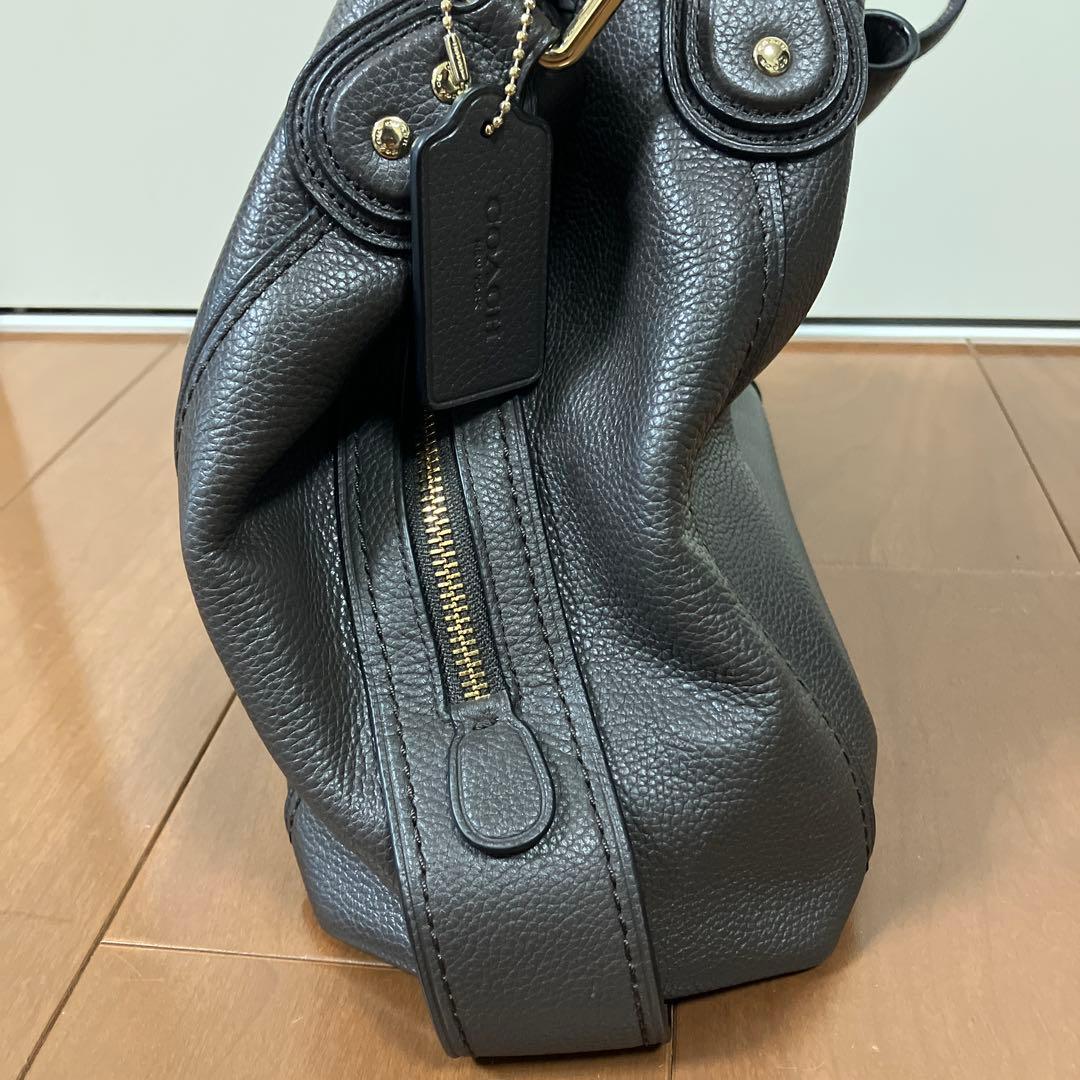 COACH エディ31 ペブルドレザー ショルダーバッグ