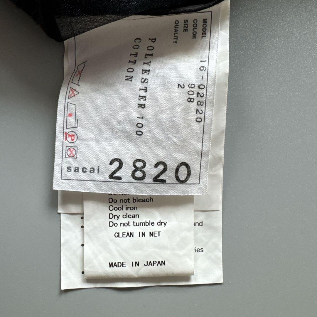 sacai サカイ　希少☆ ワッペン スカート インナー付き　ラップスカート