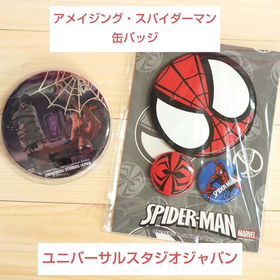 ユニバーサルスタジオジャパン ユニバ USJ スパイダーマン 缶バッジ