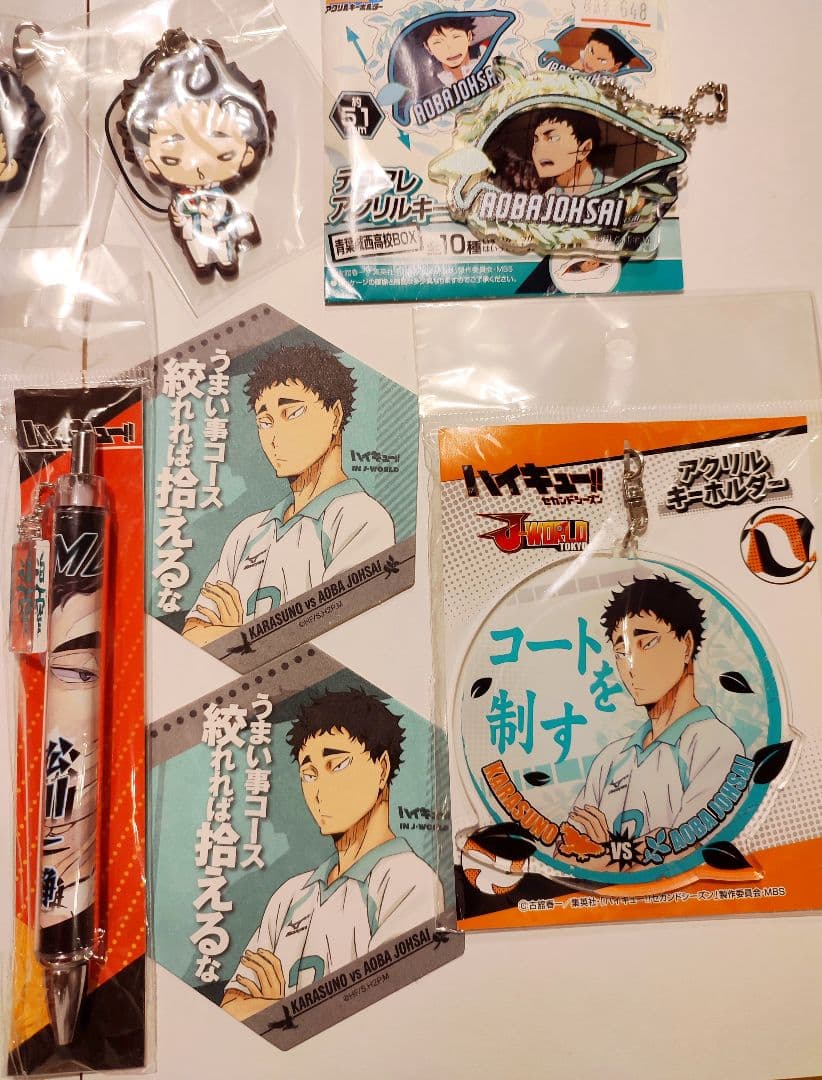 箱汚れ有　ハイキュー　松川一静　アクリルブロック　ハイキュー展マグカップ他