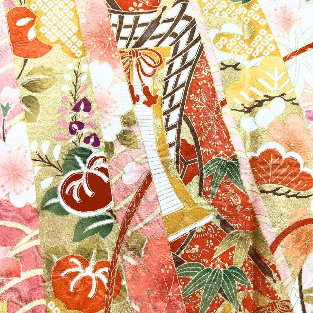 ≪早い者勝ち≫ 振袖 正絹 古典柄 成人式 単品 ピンク S*119