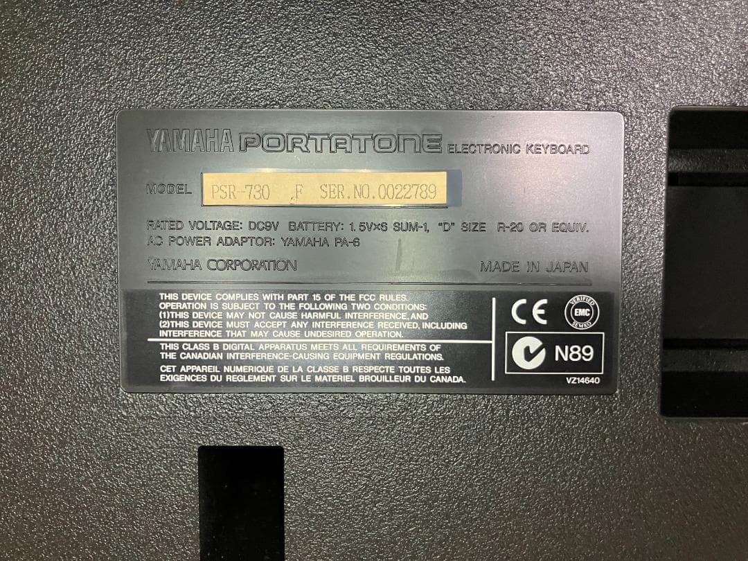 希少】ヤマハ PSR-730 ポータトーン 707音色・自動伴奏機能 動作良好