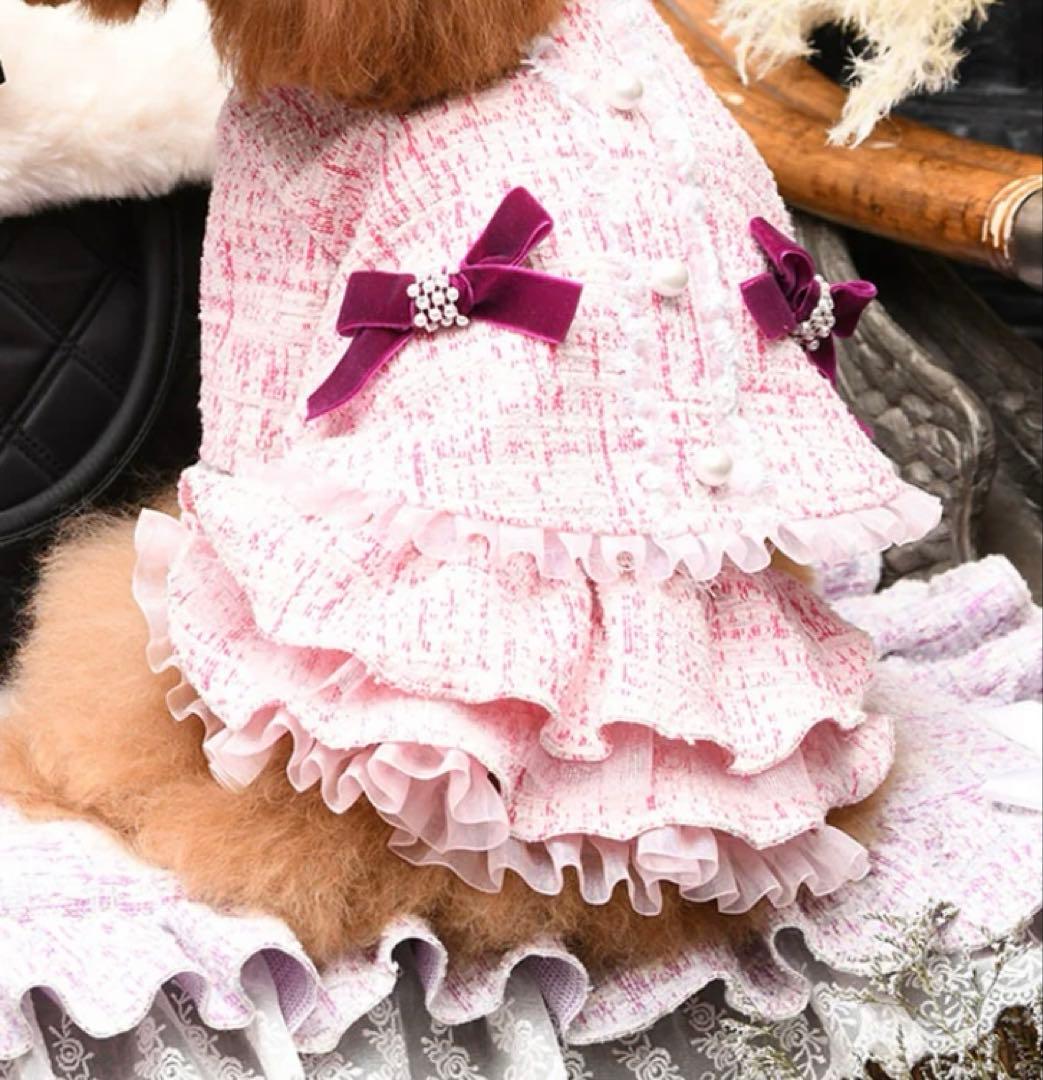 luxebirdieアデルワンピジャケットバレッタ3点セット犬服リュクスバーディ