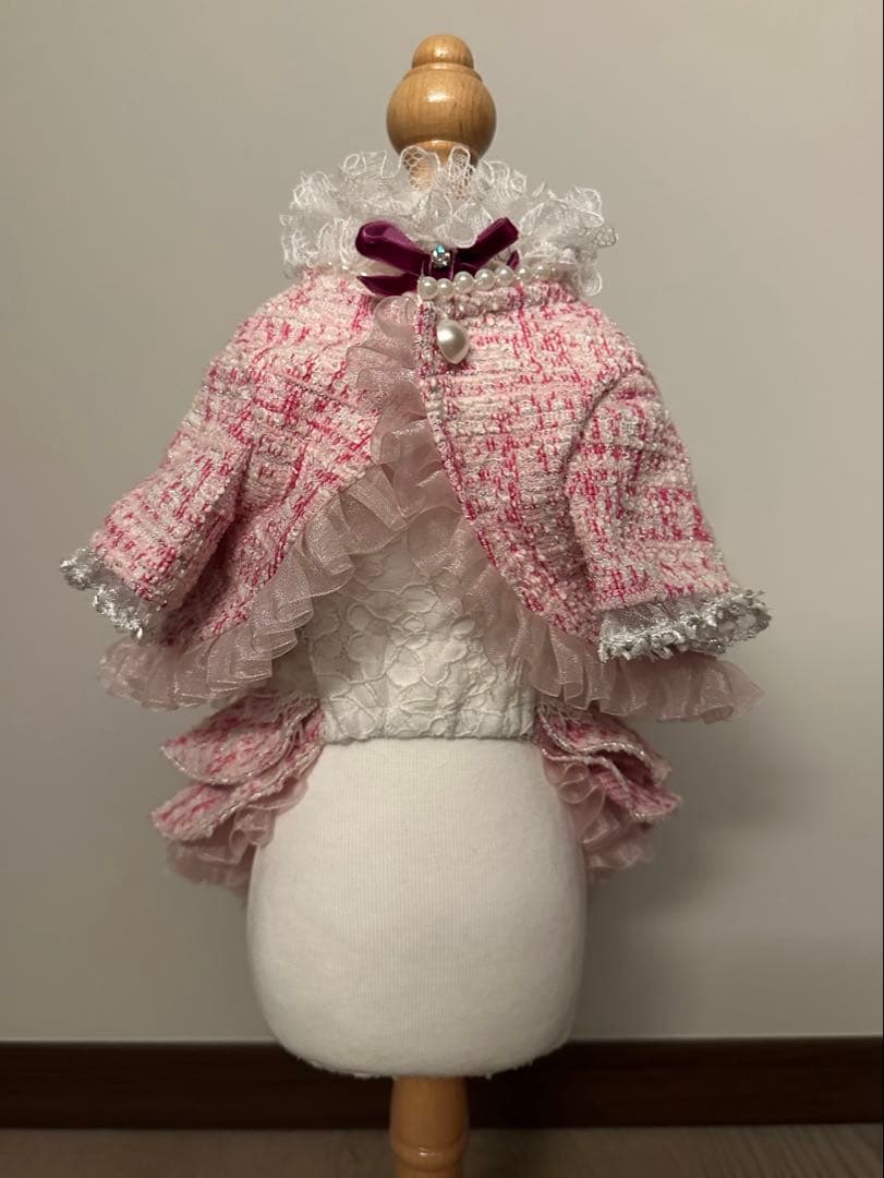 luxebirdieアデルワンピジャケットバレッタ3点セット犬服リュクスバーディ