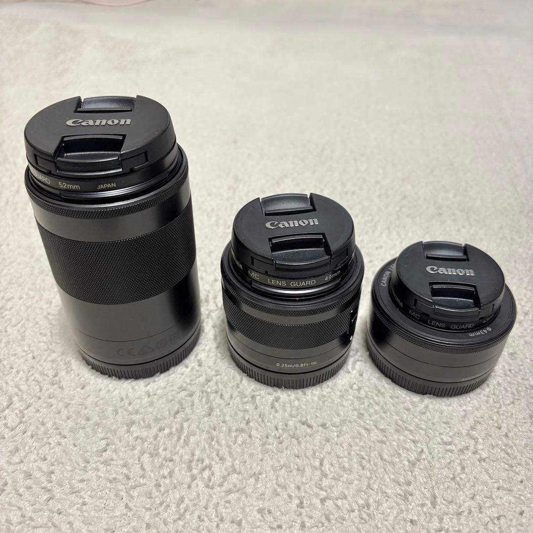 《中古》Canon EOS M3 ダブルレンズキット＋別売りレンズ付属品付き