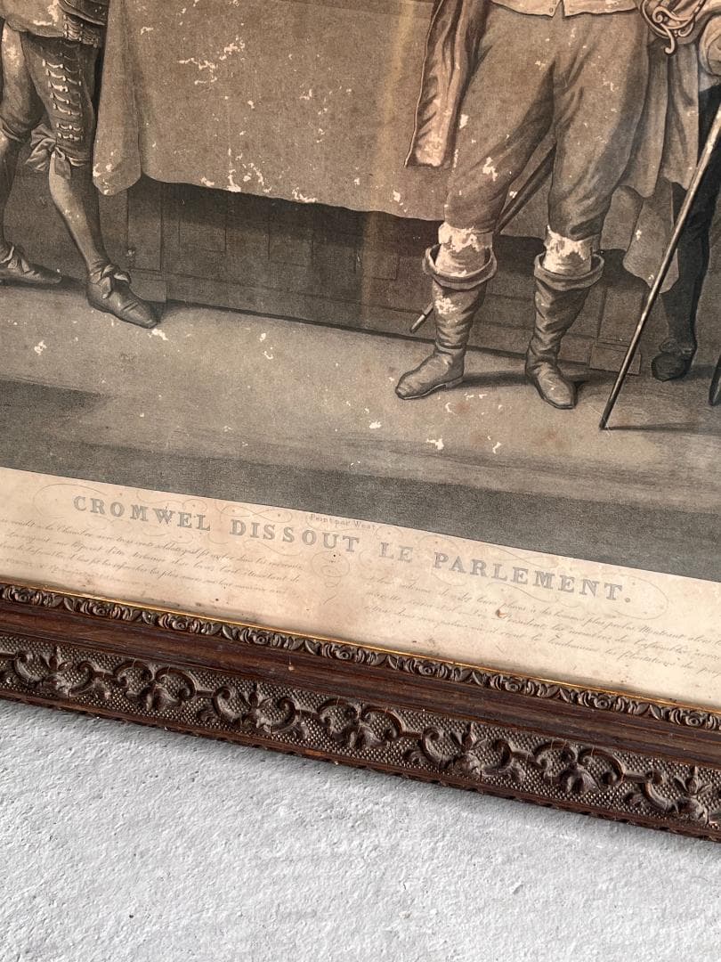 フランスアンティーク　絵画 額装品