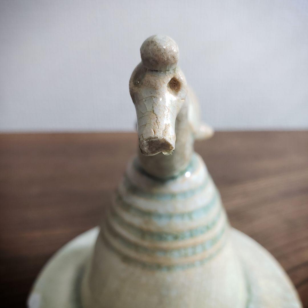 蓋 壺 中国骨董 宋 青釉 盖罐 がいかん 魂瓶