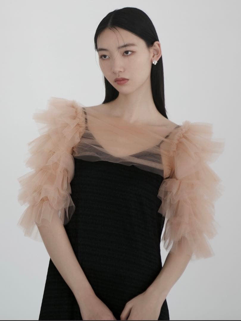 チュールフリルボレロペイントマーメイドワンピースドレス結婚式二次会