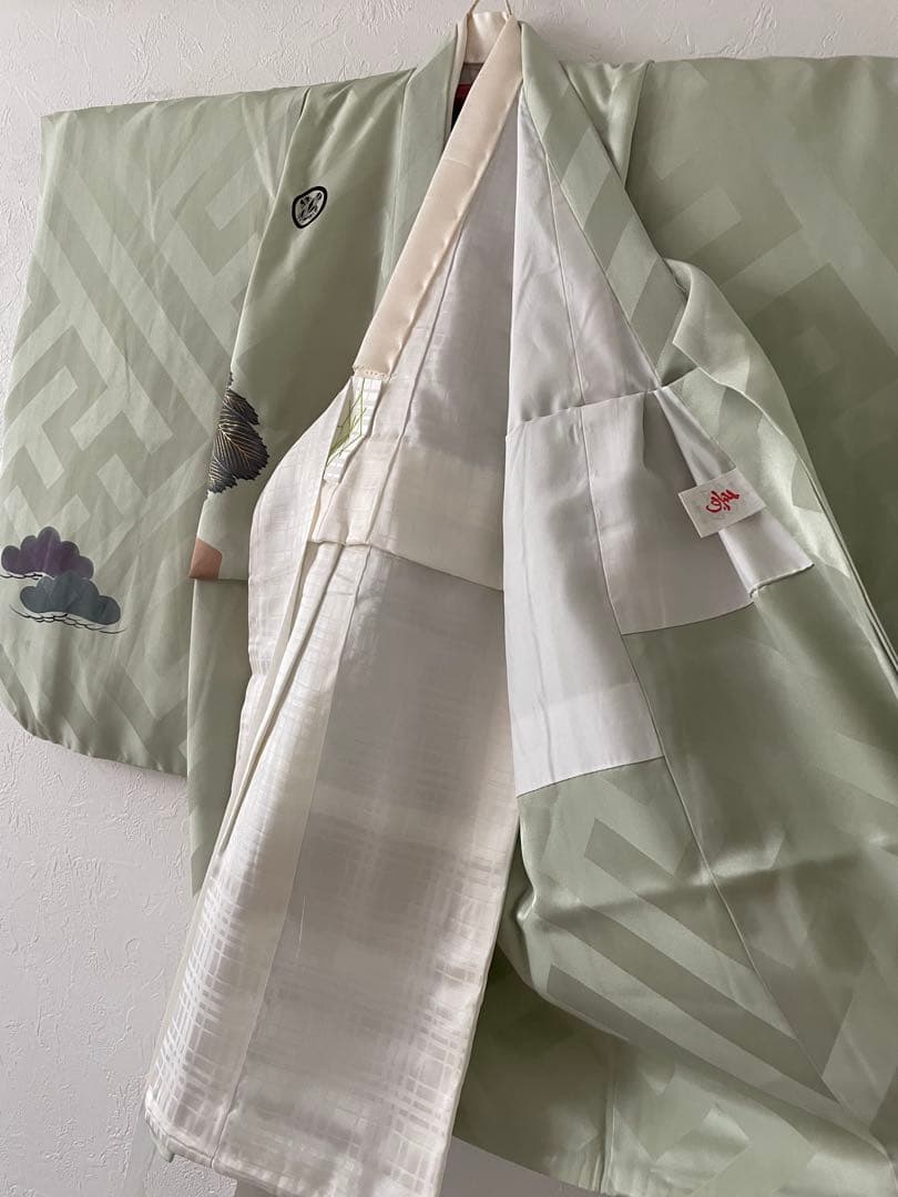 七五三　三歳　男の子　被布　正絹お着物セット