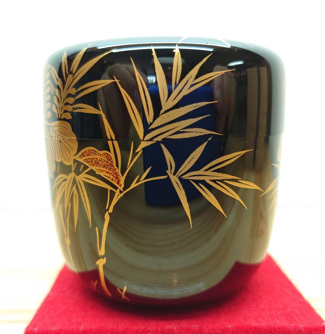 eyeknow様専用 茶道具 大棗 京塗 桐竹蒔絵 真塗 木製 北村葵春 共箱