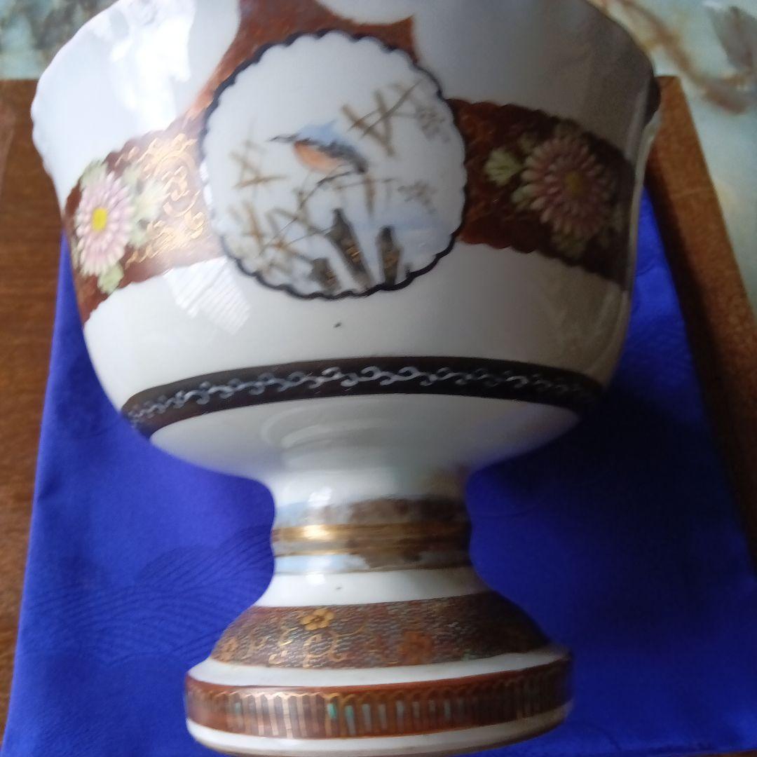 九谷焼最上手手書き杯洗 美術品・アンティーク・コレクション