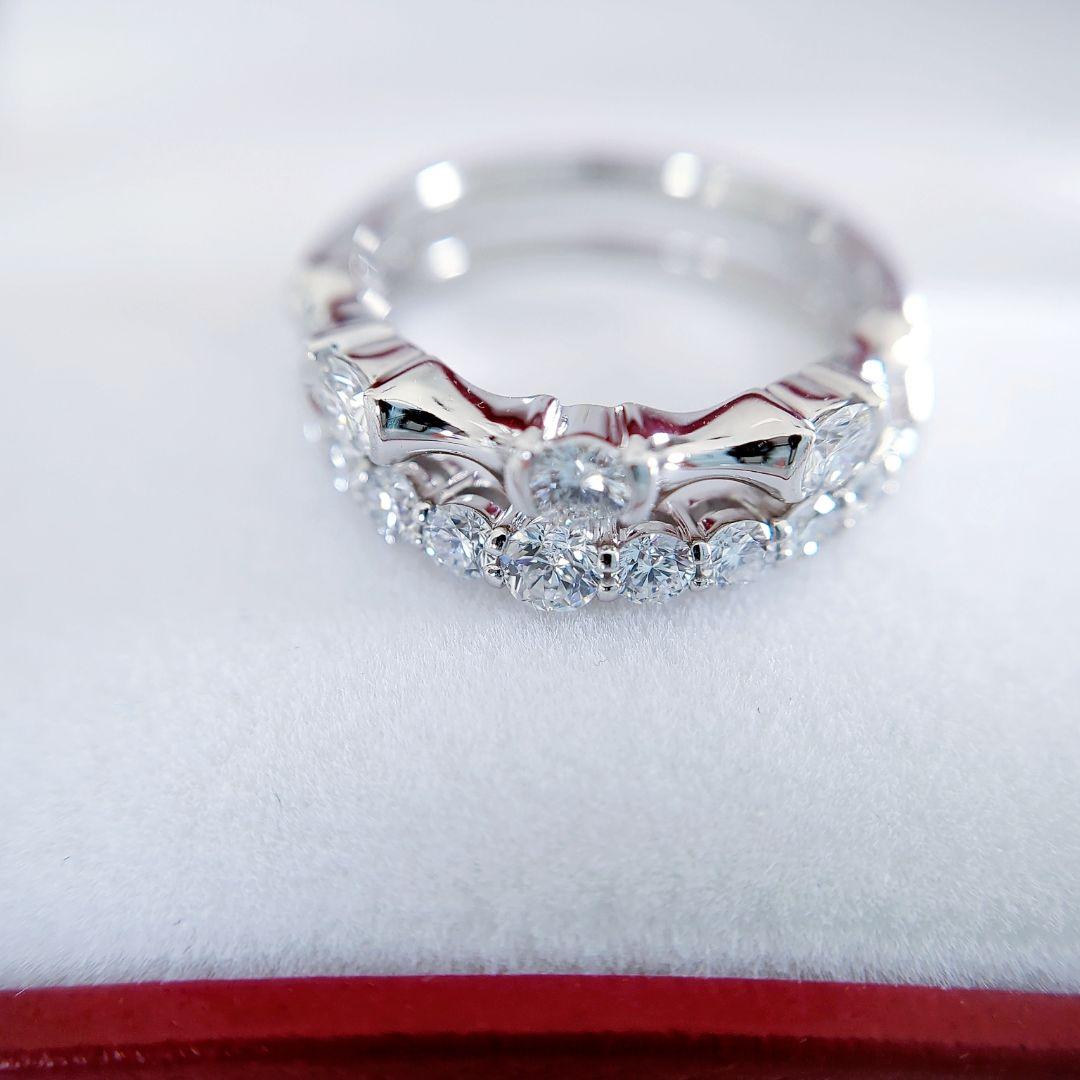 平和堂貿易 クイーンジュエリー Pt950 極上美 ダイヤモンドリング