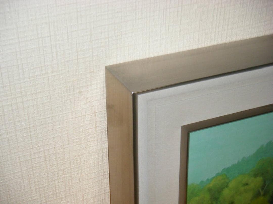 【真作】絵画　箱崎正秋　日本画10号　映　共シール　箱・黄袋入　T48