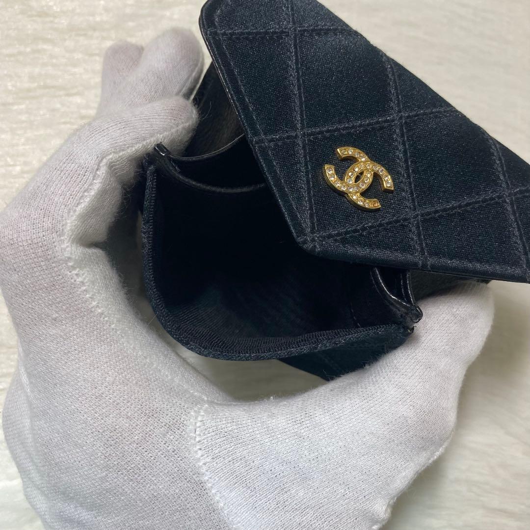 CHANEL シャネル ココマーク マトラッセ ビコローレ サテン ケース