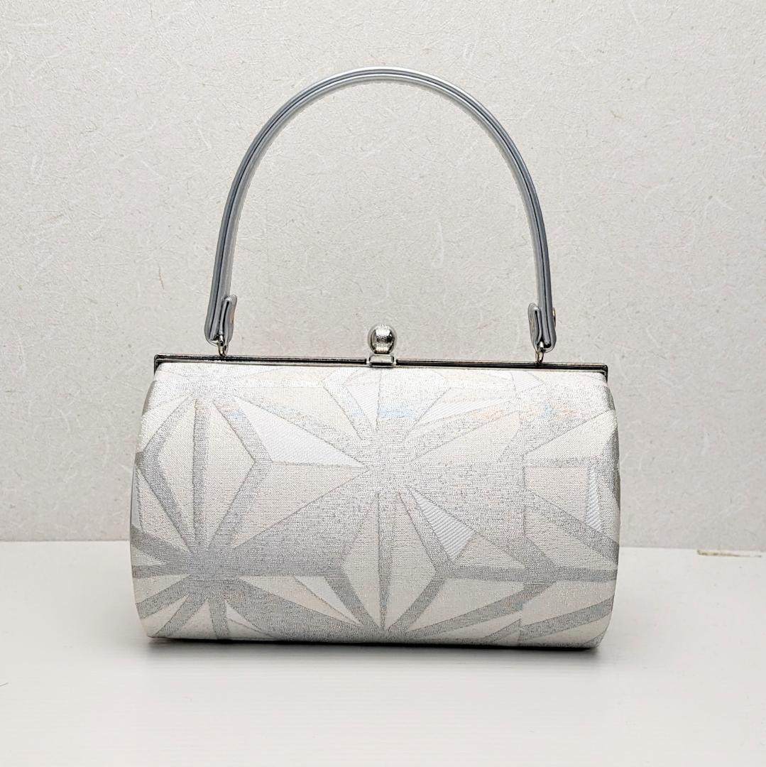 和装 草履バッグセット 帯地 銀 シルバー 3枚芯 フリーサイズ k15-9