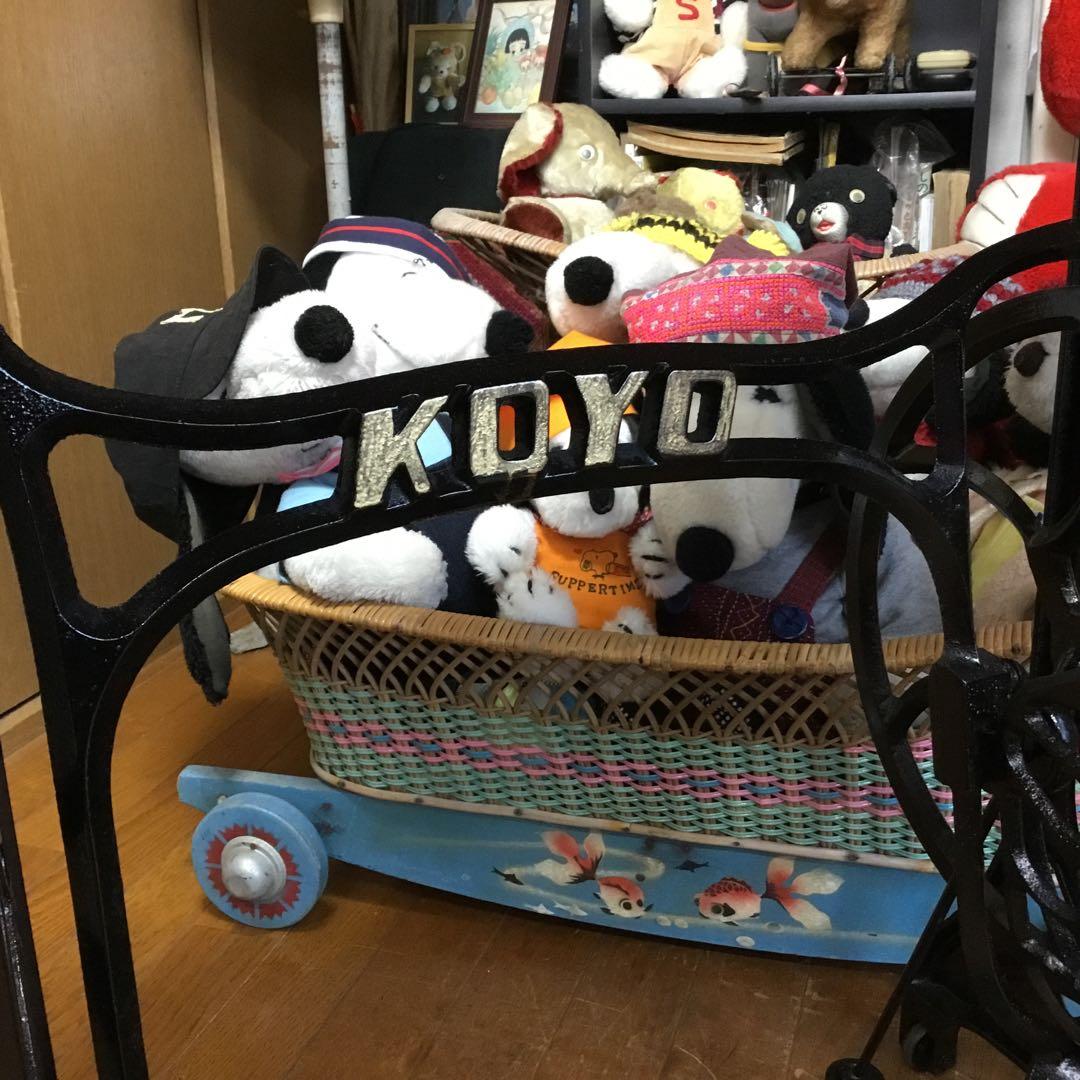 ※アンティーク※ KOYO足踏みミシン脚のテーブル　厚い板　アイアン