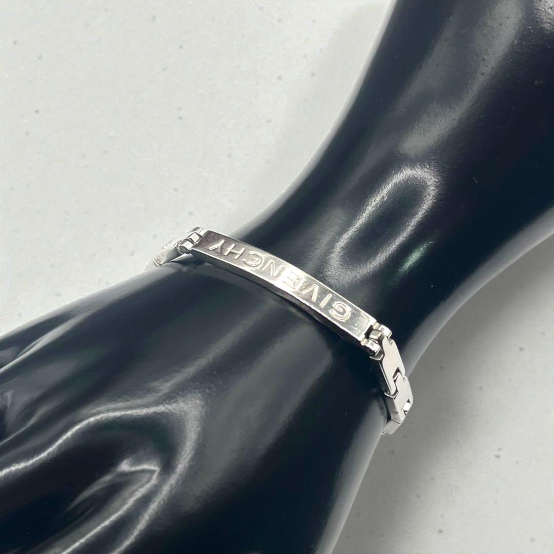 GIVENCHY ジバンシィ ロゴ プレート ブレスレット シルバー 415