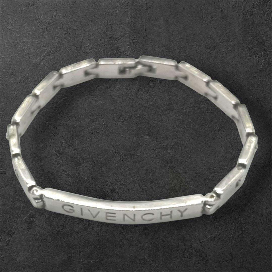 GIVENCHY ジバンシィ ロゴ プレート ブレスレット シルバー 415