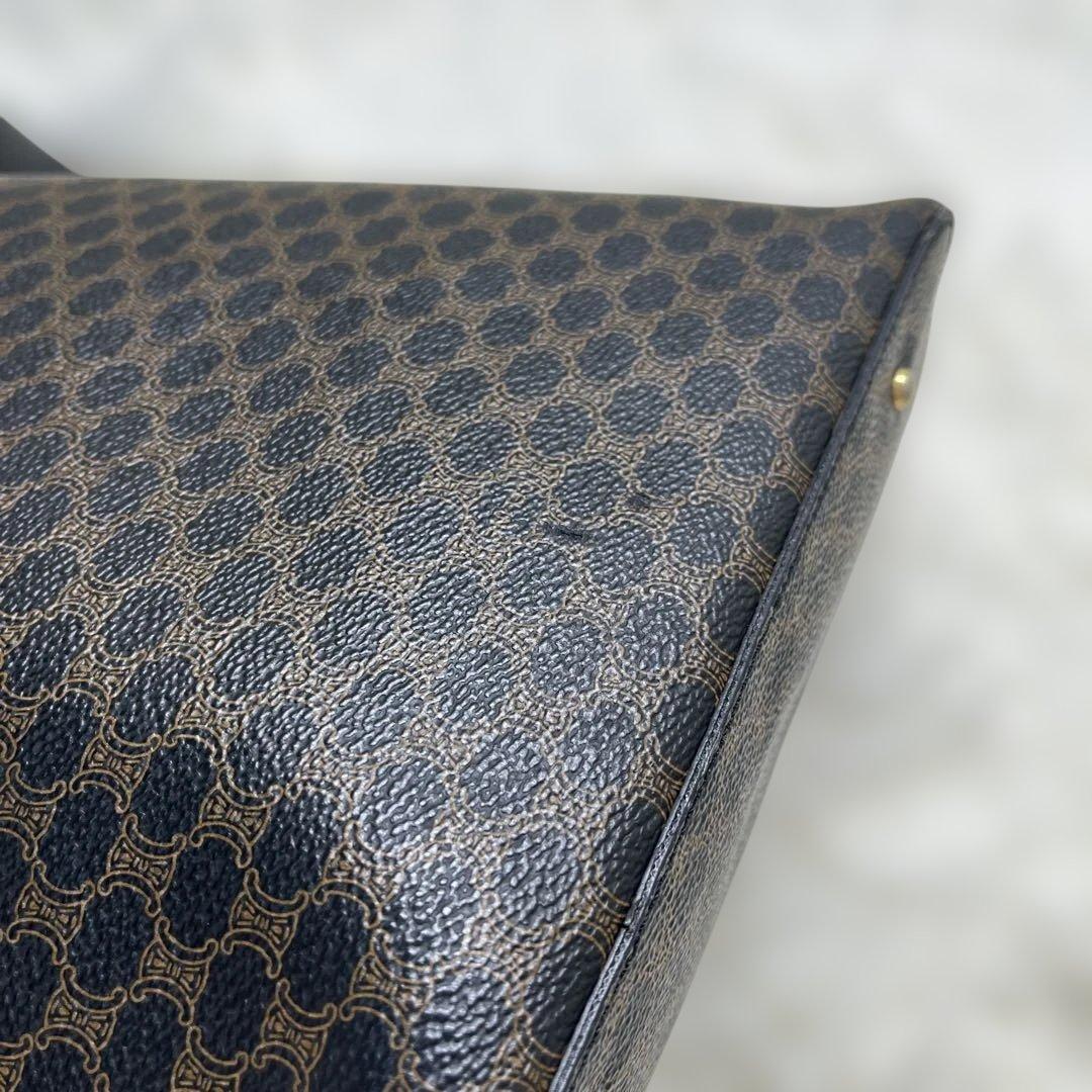 CELINE 黒マカダム ショルダーバッグ ワンショルダー サークルロゴ