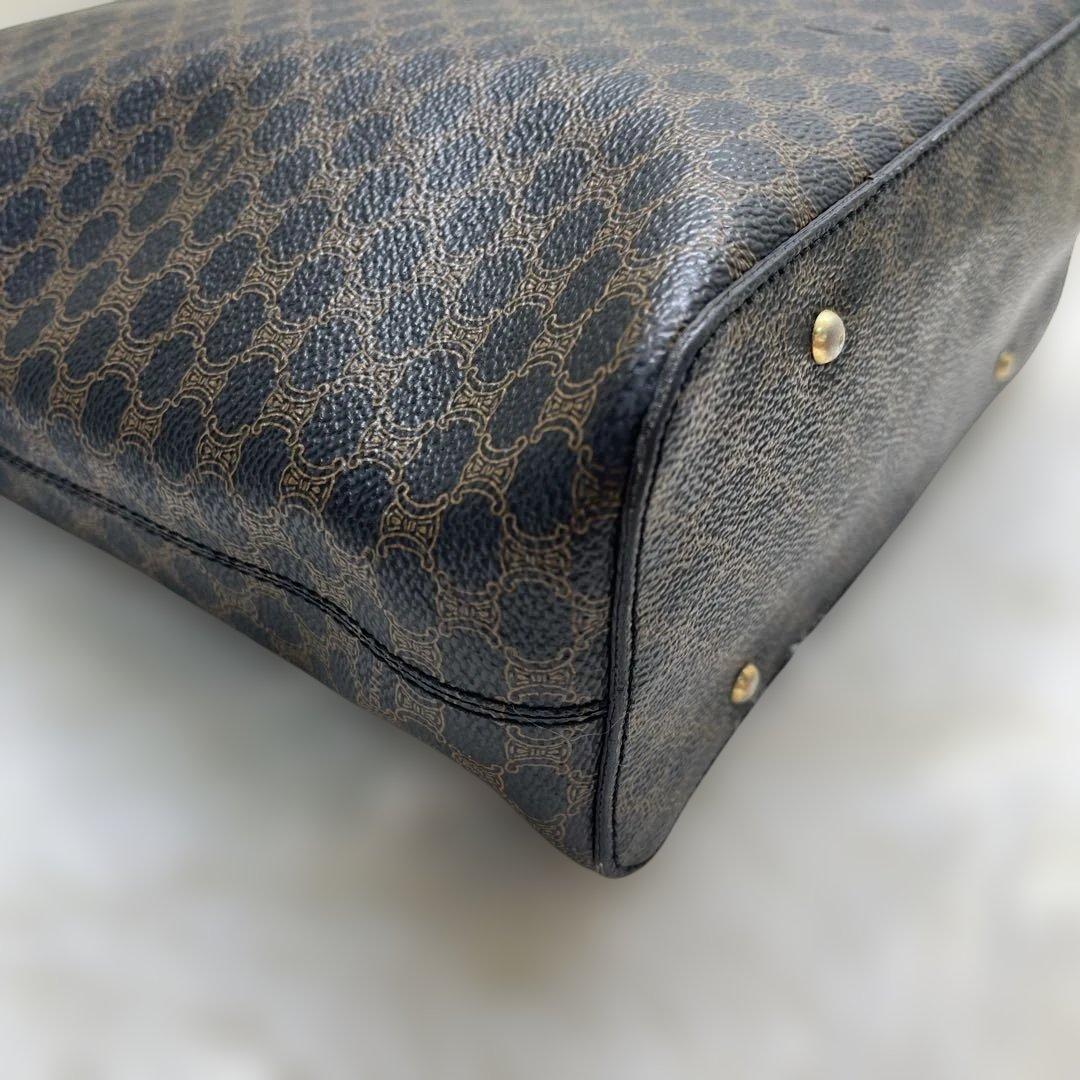 CELINE 黒マカダム ショルダーバッグ ワンショルダー サークルロゴ