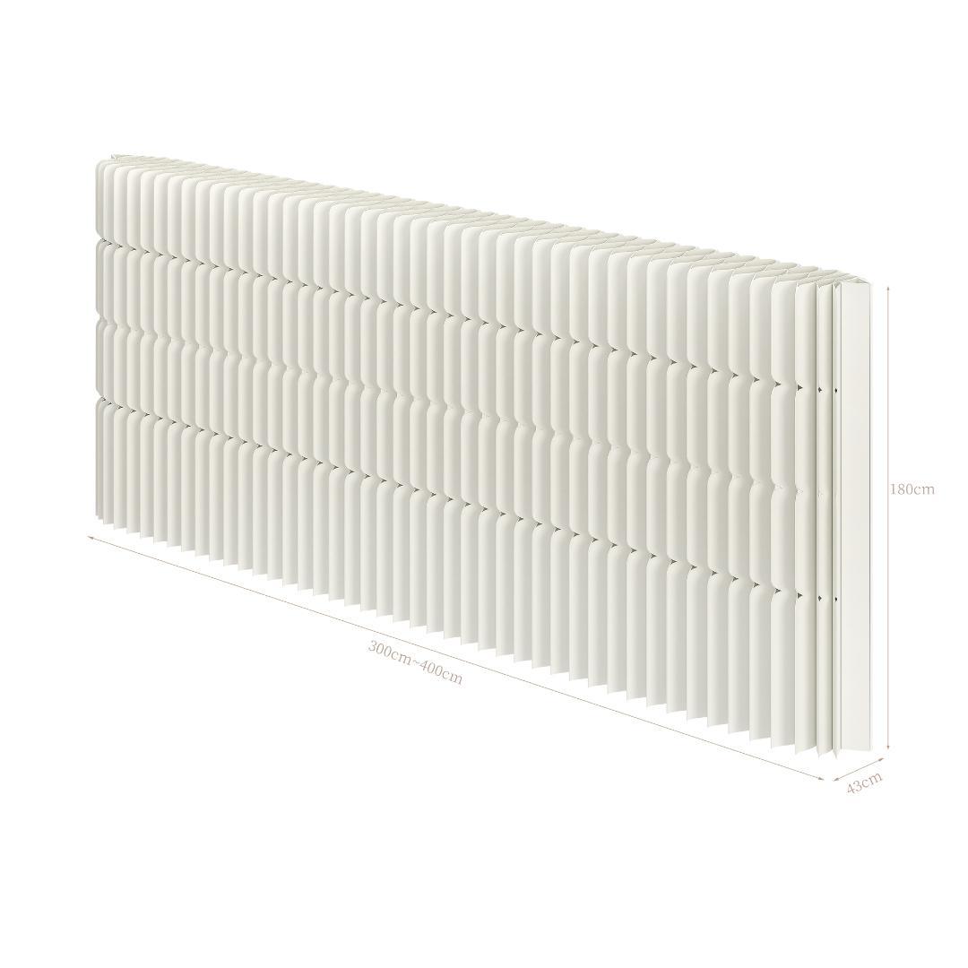 パーテーション間仕切り高さ1.8m長さ3m-4m組立不要目隠し折りたたみ軽量