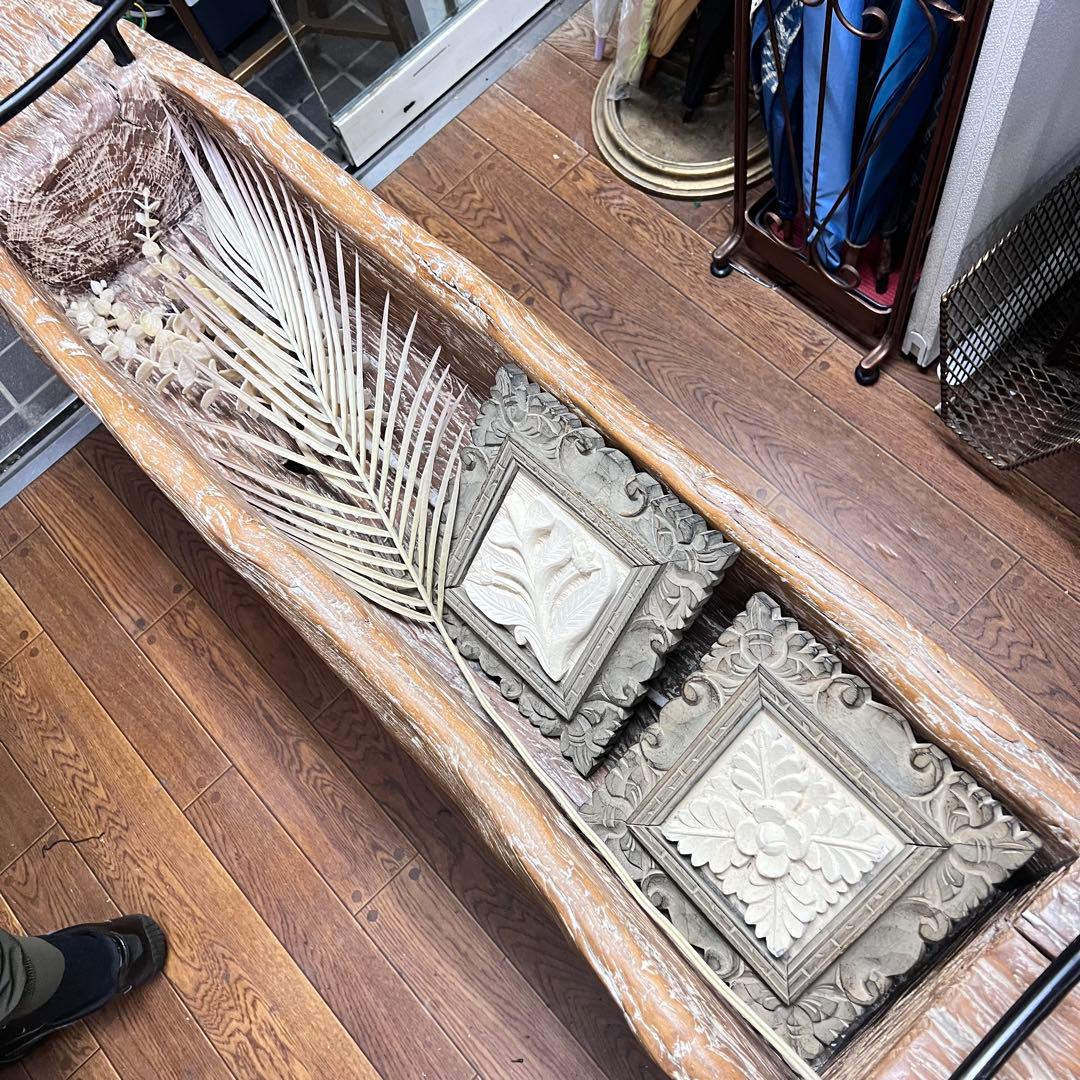 KAJA カジャ 古木ガラス ダイニングテーブル 幅約150cm