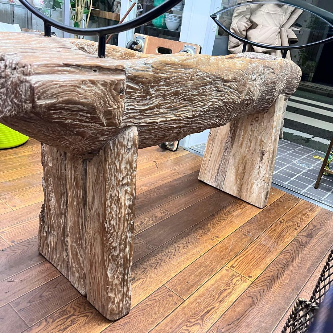 KAJA カジャ 古木ガラス ダイニングテーブル 幅約150cm