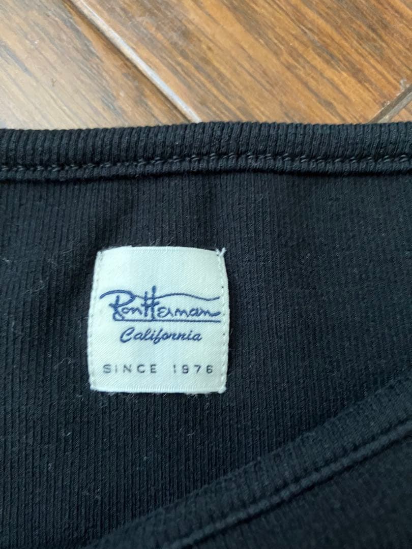 ロンハーマン　ベアリブタンクトップ　ブラック　S