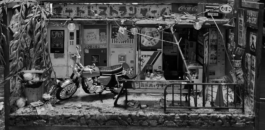 1/12 昭和 レトロ 自販機 ホーロー看板 ジオラマ