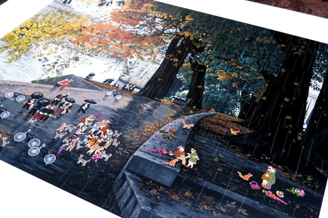 ヒロ・ヤマガタ】 セーヌ川にて シルクスクリーンシート 山形博導 額装