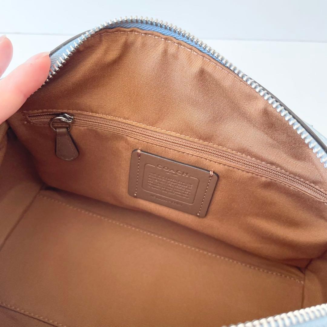 【新品】COACH 2way ハンドバッグ ローアン サッチェル シャンブレー