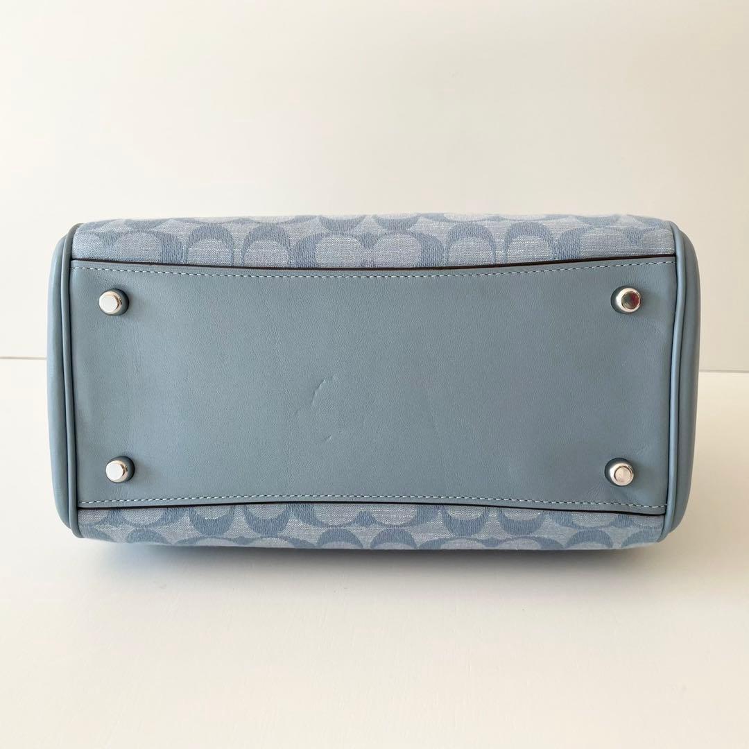 【新品】COACH 2way ハンドバッグ ローアン サッチェル シャンブレー