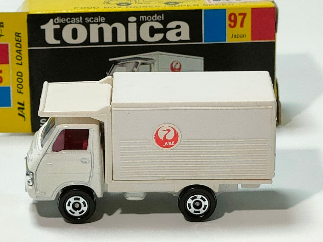 黒箱トミカ97 JAL日本航空フードローダー機内食運搬車 美品 日本製 デッド