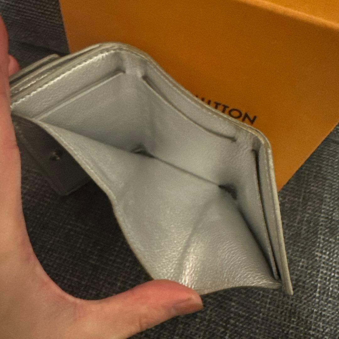 【即日発送】ルイヴィトン ポルトフォイユロックミニ 財布 三つ折り財布 シルバー