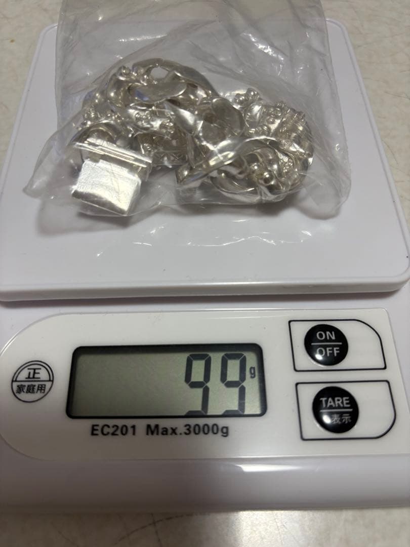 【S925刻印】US輸入　スカルブレスレット　ヴィンテージ　メキシカン　シルバー