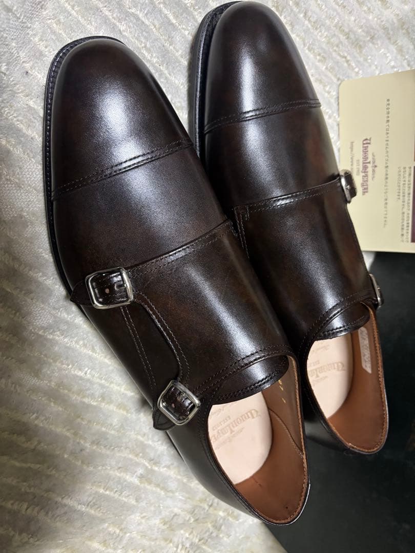 新品　ユニオンインペリアル　U2007 ダブルモンク　ビジネスシューズ　7EEE