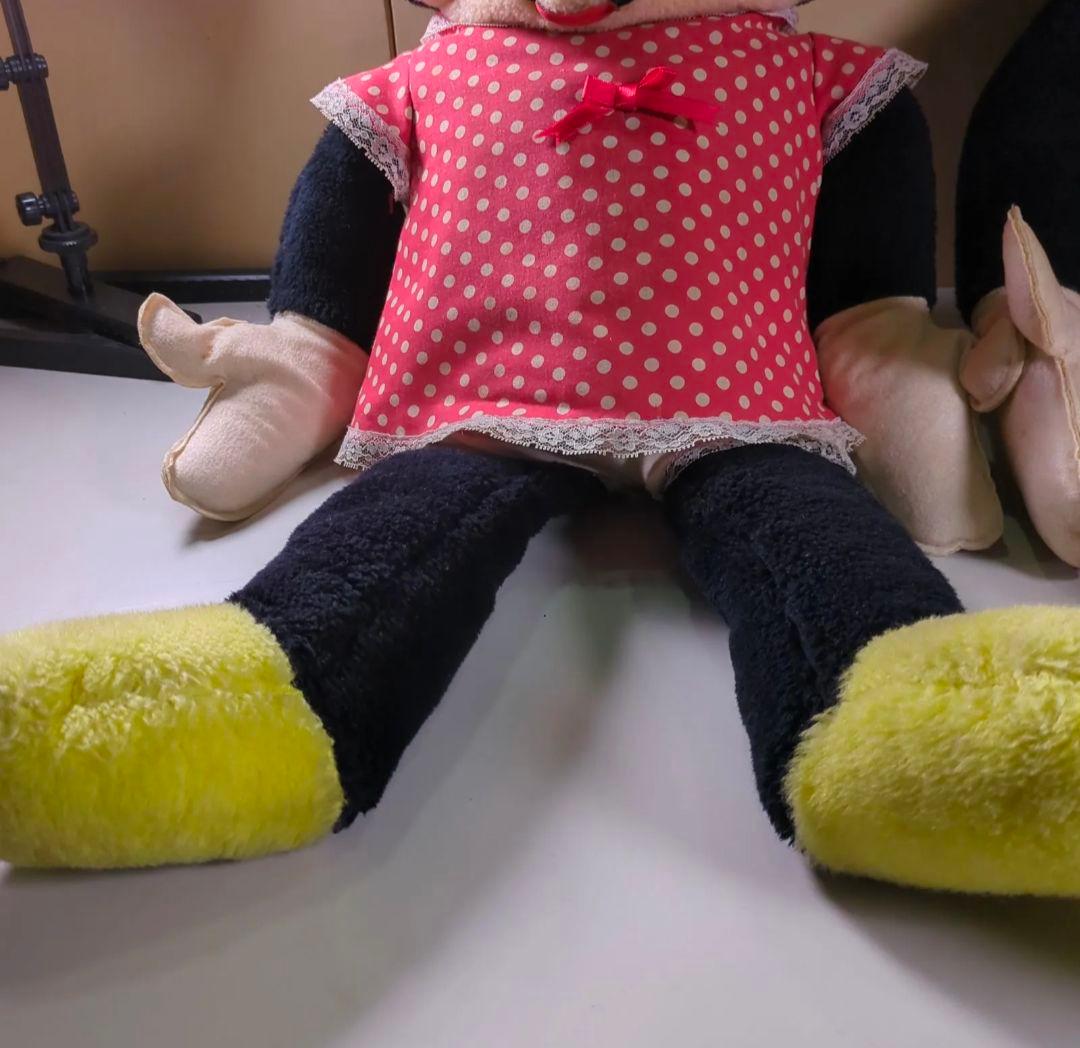ミッキーマウス ミニーマウス ぬいぐるみ 約85cm 初期　アメリカ　昭和レトロ