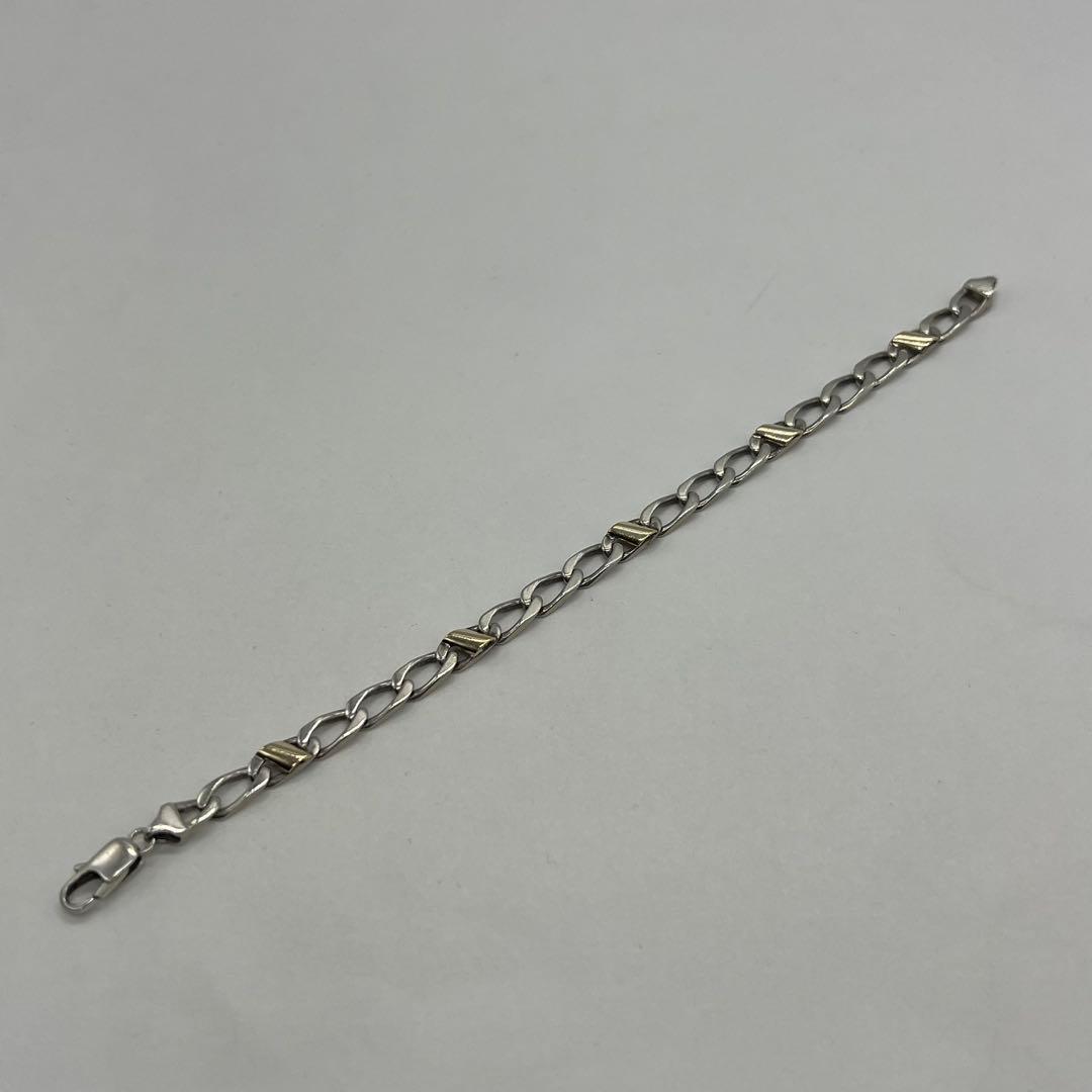 ティファニー TIFFANY フィガロチェーン ブレスレット SV YG コンビ