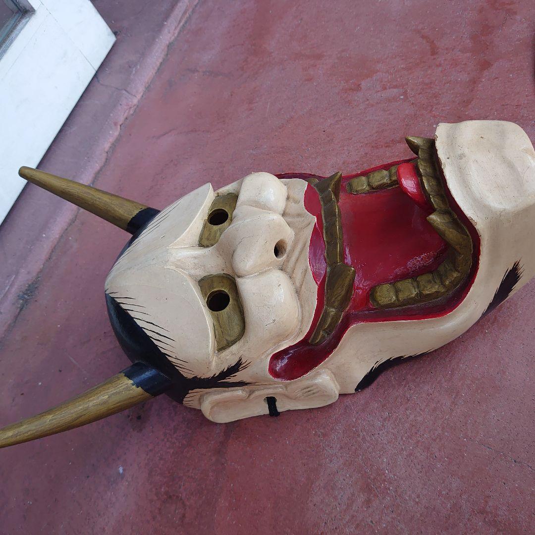 能面 神楽面木彫り 般若 魔除け 縁起物 開運