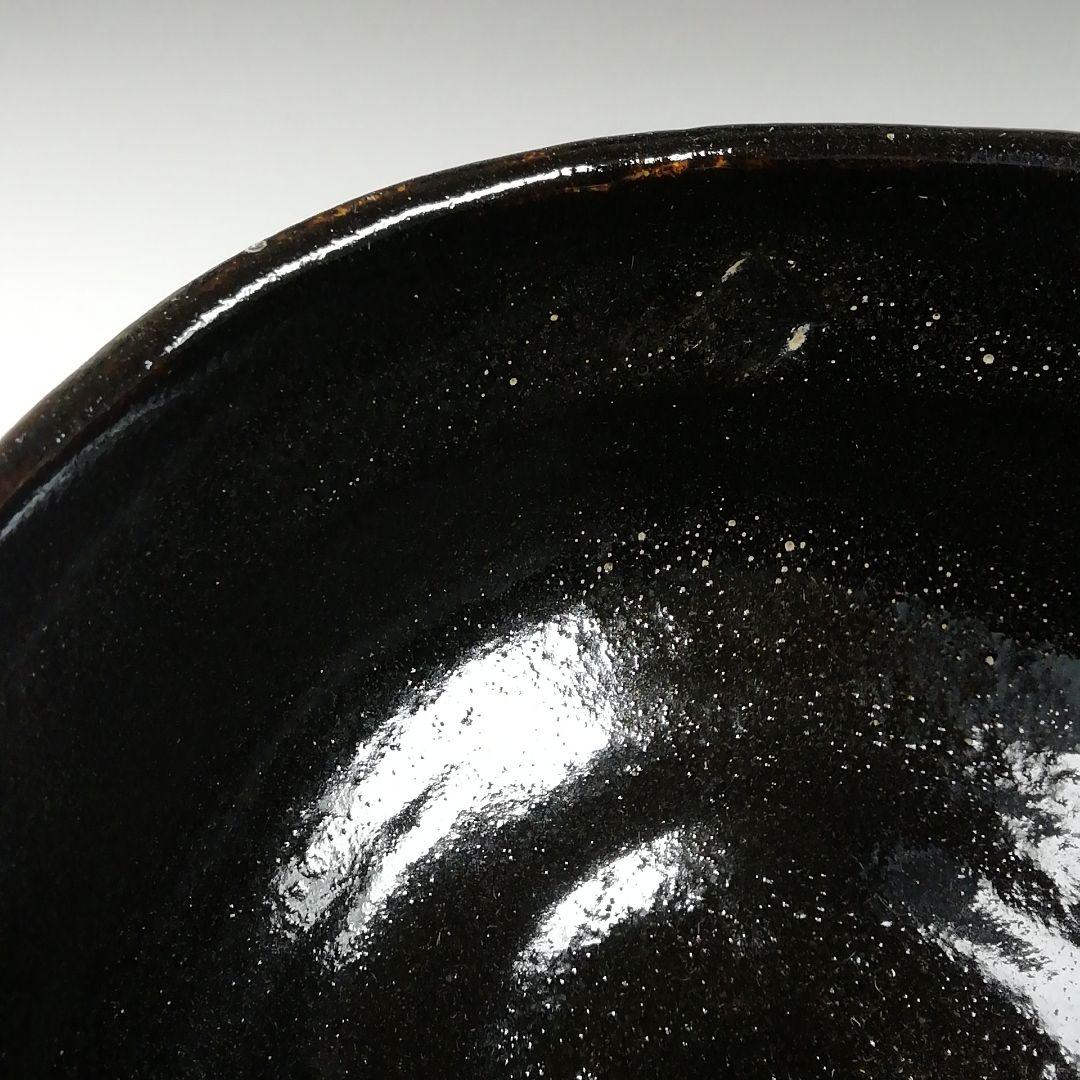 T599 茶碗 『黒ホトトギス』『桂窯 大野桂山 造』 共箱 抹茶碗