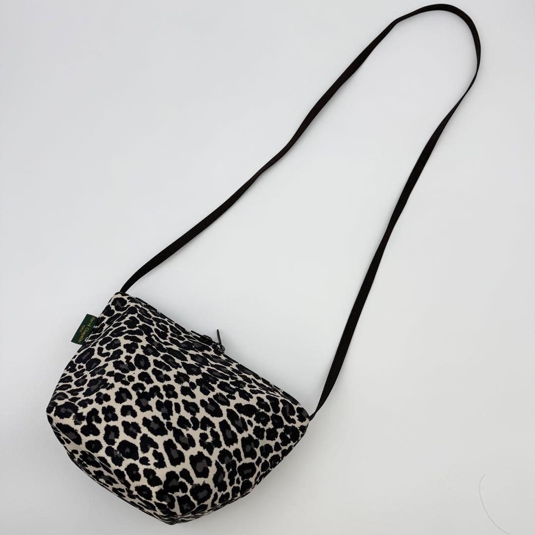 【極美品】エルベシャプリエ 2885F 舟型ショルダーバッグ S パンサーブラン