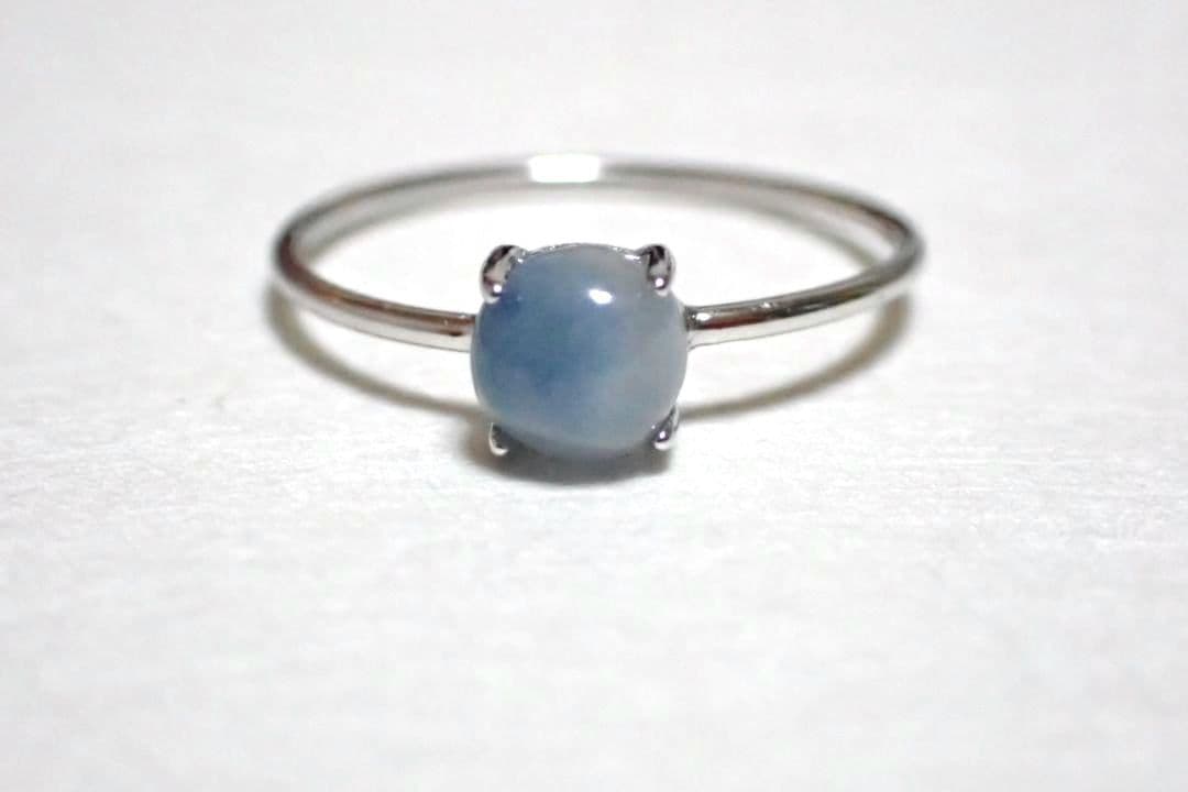 糸魚川翡翠 入コン沢 青 5ミリ リング 指輪 11号 送料無料 糸魚川翡翠・