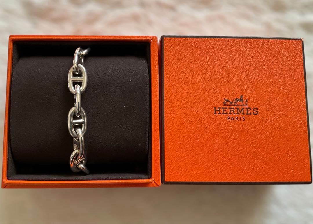 【美品】HERMES エルメス シェーヌダンクル MM 16ブレスレット