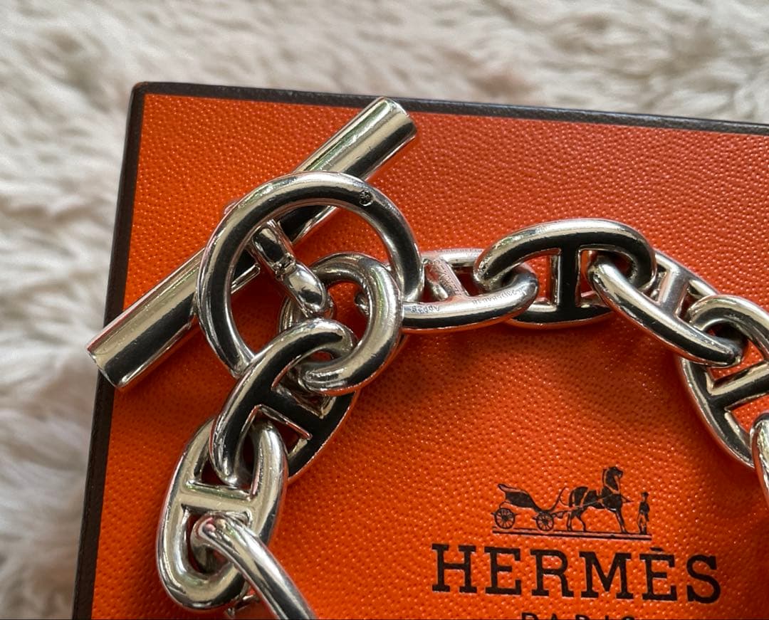 【美品】HERMES エルメス シェーヌダンクル MM 16ブレスレット