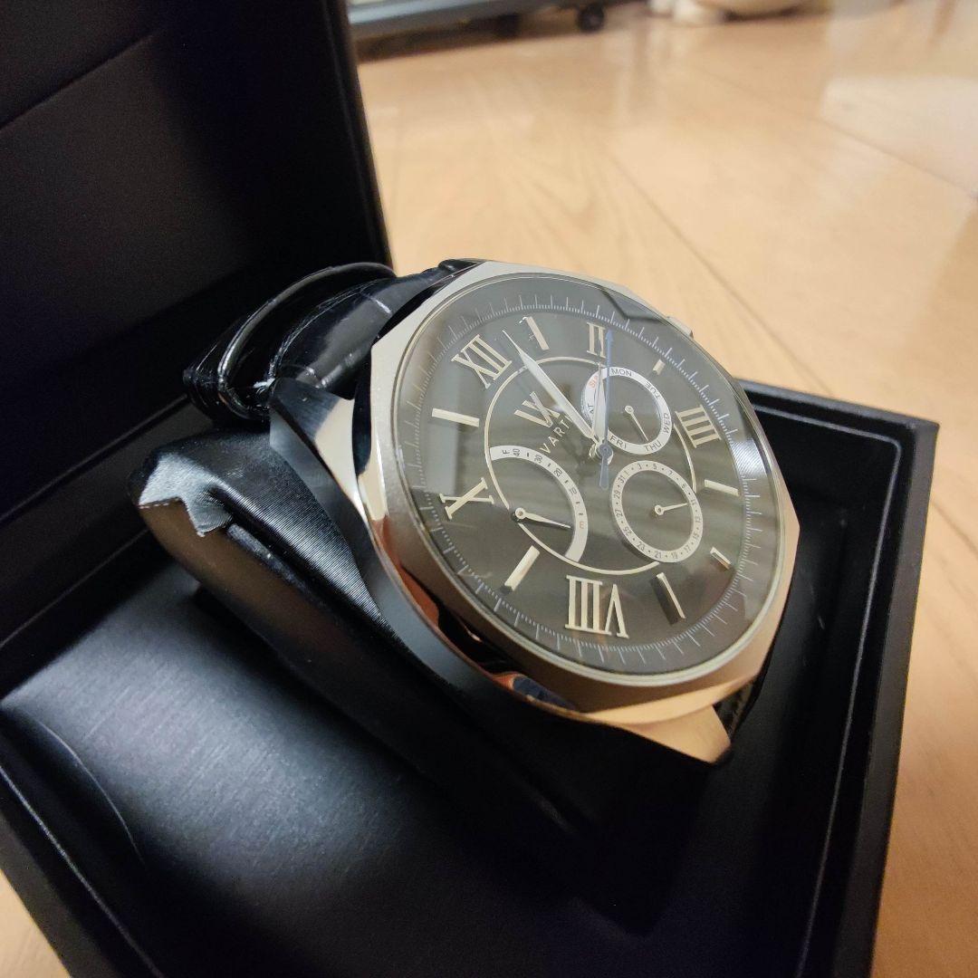 箱のみ美品 天然ダイヤ鑑定書付　VARTIX PR01-0278 革ベルト